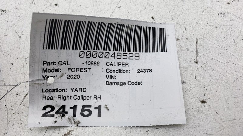 2019-2024 Subaru Forester Rear Passenger Side Caliper w/ Brake Hose Li