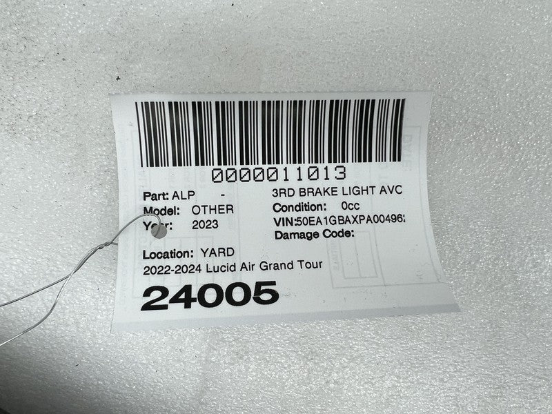 ⭕ 2022-2024 Lucid Air Rear Upper Trunk Third Brake Light Assembly OEM 