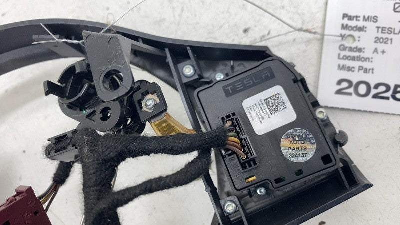 ⭕ 17-23 Model 3 M3 Steering Wheel Gray Bezel Trim W/ Control Switch 11