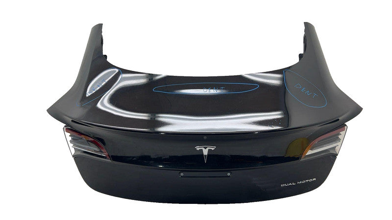 ⭕ 17-20 Tesla Model 3 Trunk Tailgate Liftgate Decklid Shell Panel Black - PMBL