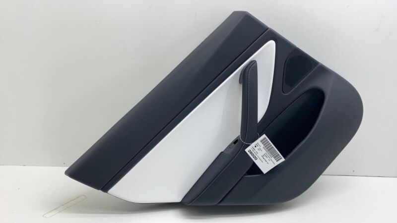 1105095 00 2017-2020 Tesla Model 3 M3 Rear Driver Side Door Panel Trim Cover White Left LH