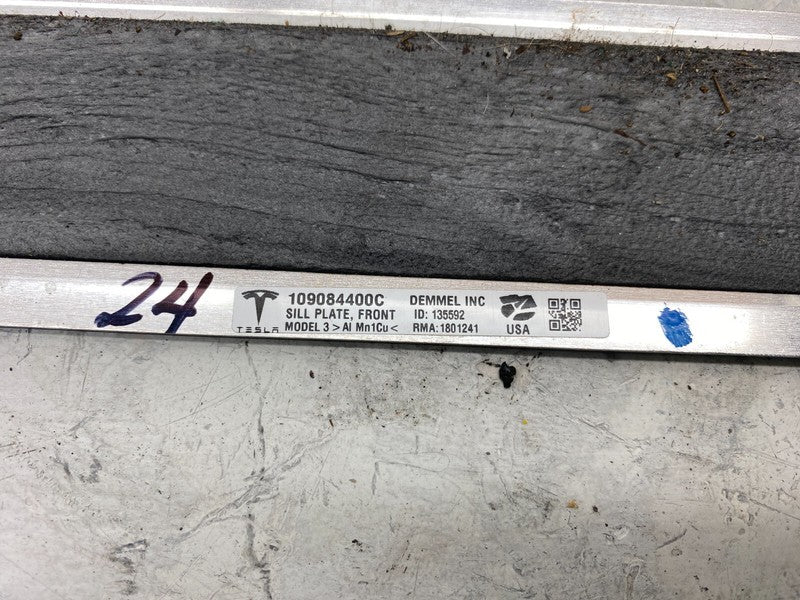 1090844 00 C ⭕ 2017-2023 Tesla Model 3 Front Left or Right Door Sill Scuff Plate 1090844-00-C