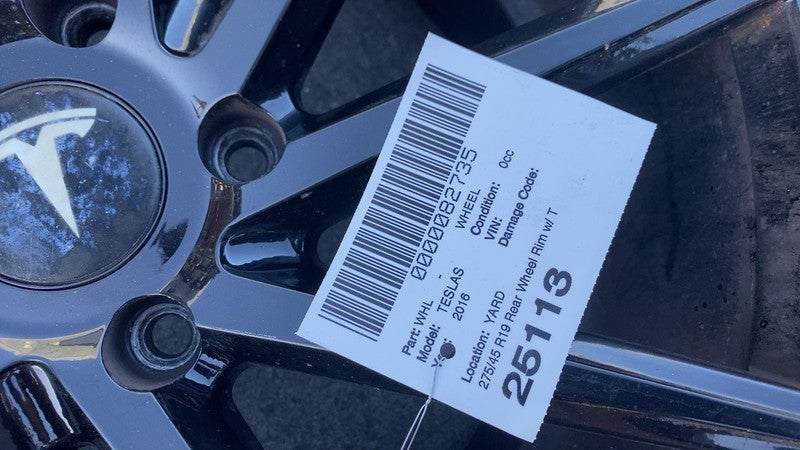 ⭕ 2012-2016 Model S 19x9.5 Wheel Rim w/ Hankook Ventus Tire 275/45 ZR1