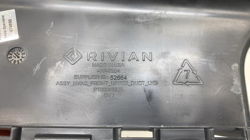 PT00042228 ⭕ 2022 2023 2024 Rivian R1T R1S HVAC Front Upper Intake Duct PT00042228 OEM