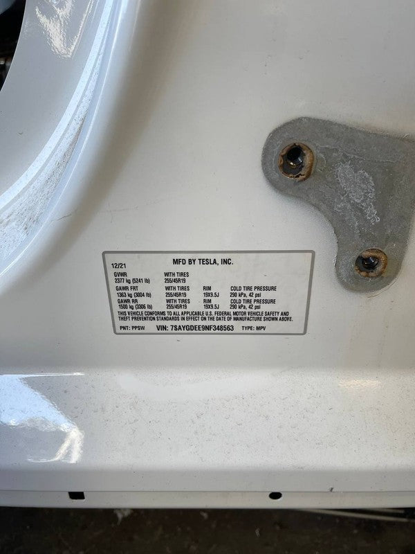 2020-2022 Tesla Model Y Front Car Left & Right CUT