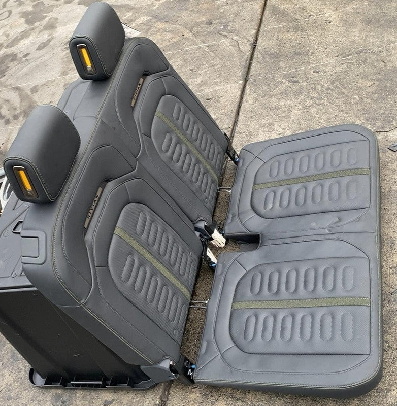2022-2026 Rivian R1S Rear Left & Right 3rd Row Seat Cushion Black Mountain Green