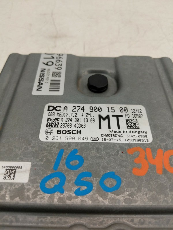 2749001500 ⭕2016 2017 2018 2019 Infiniti Q50 Engine Control Module Unit Assembly 2749001500