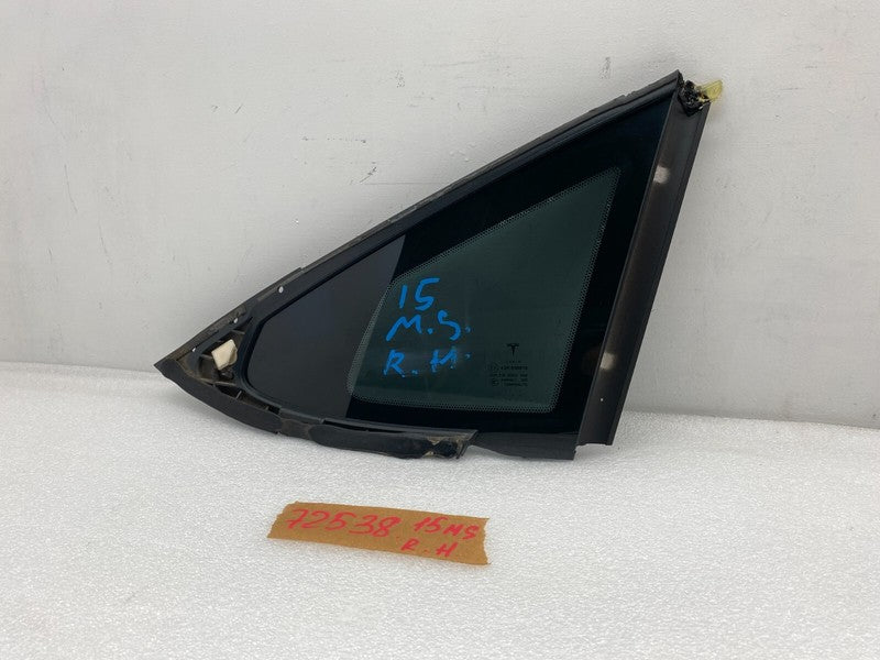 E6 43R-008010 ⭕ 12-15 Tesla Model S Rear Passenger Side Quarter Fixed Glass Right 1051820-00-A