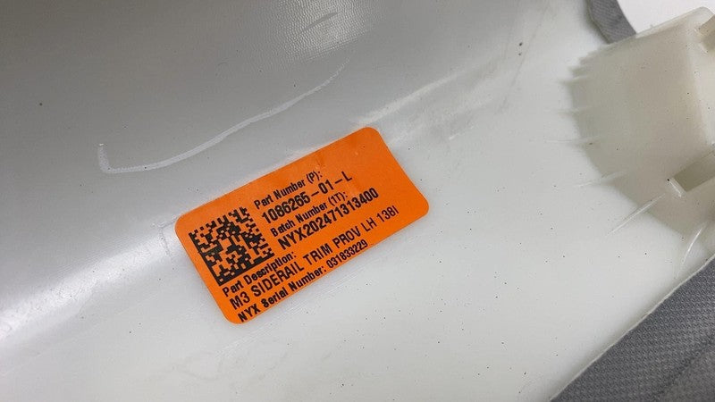 2017-2023 Tesla Model 3 M3 Rear Left C-Pillar Upper Side Rail Trim Pan