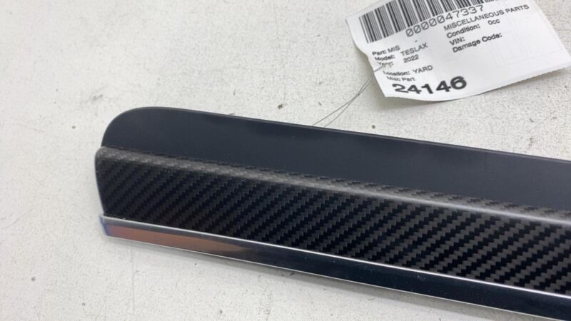 165874100A ⭕ 21-23 Tesla Model X Rear Left  Door Trim Cover Carbon Fiber Panel 1658741-00-A