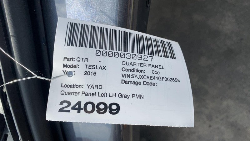 ⭕ 2016-2020 Tesla Model X Rear Left Quarter Fender Frame Panel Cutout Gray PMNG