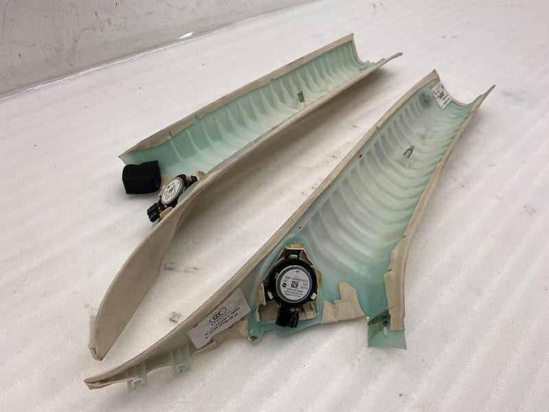 1002485 00 E ⭕ 12-15 Model S Left & Right Upper A-Pillar Cover & Tweeter Speaker 1002485-00-E