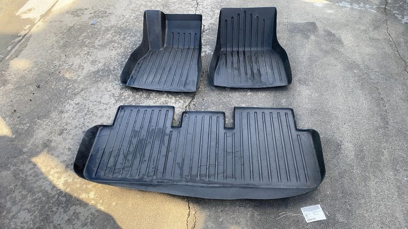 2021-2024 Tesla Model S SET of Front & Rear Floor Carpet Mat Liner Cover Black