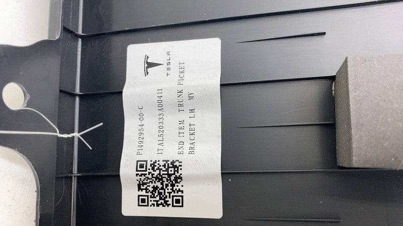 ⭕ 20-23 Tesla Model Y Rear Driver Side Trunk Pocket End Bracket Left 1