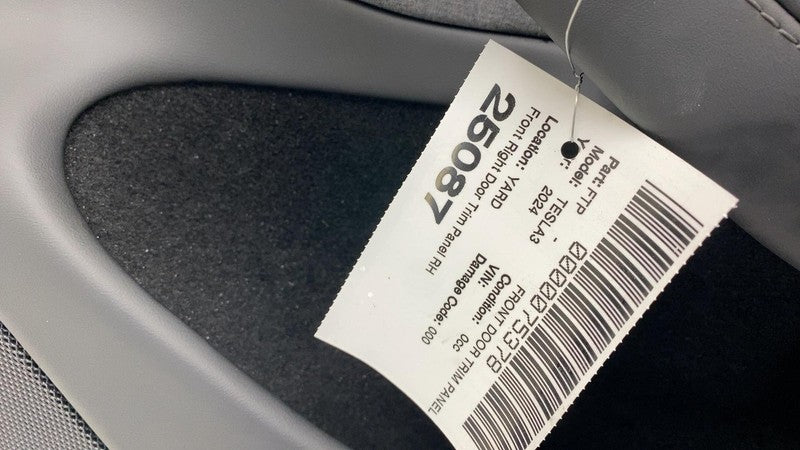 ⭕ 2024 2025 Tesla Model 3 Front Passenger Highland Door Panel Trim Card Right RH