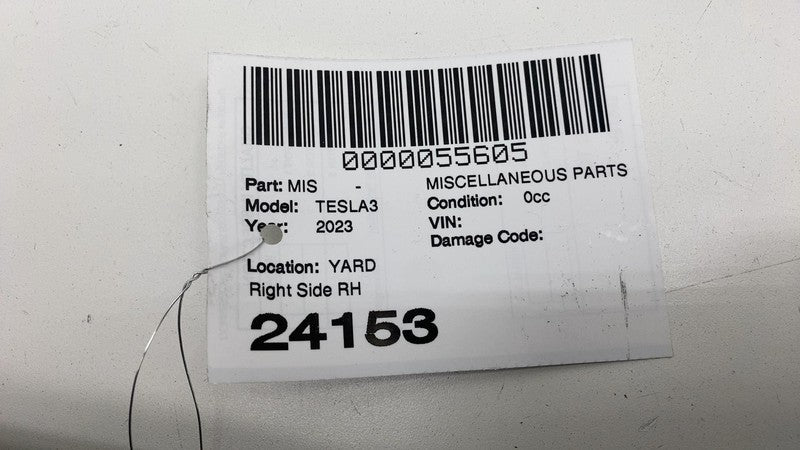 110044100E 2017-2023 Tesla Model 3 Right B-Pillar Applique Glass Trim Molding w/ Camera RH
