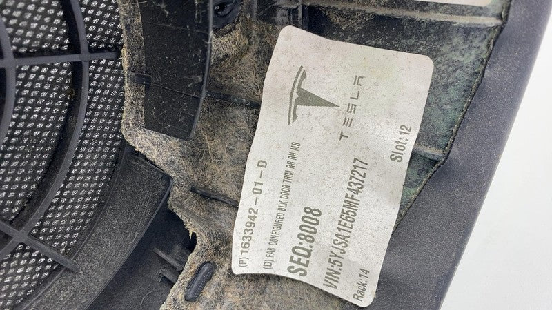 2021-2024 Tesla Model S Rear Passenger Side Door Panel Trim Card Right