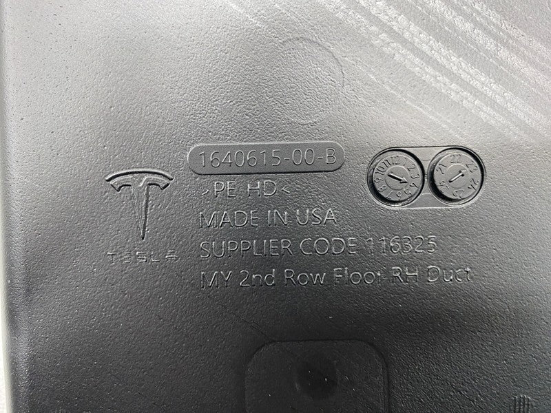 164125900B 2020 2021 2022 2023 Tesla Model Y Rear 2nd Floor Ducting Air Distribution Assy