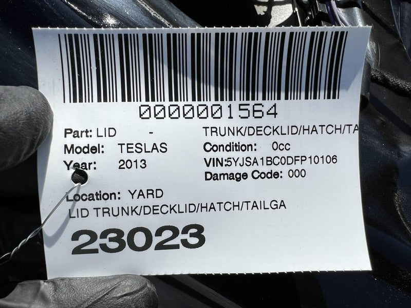 100263300E ⭕ 12-15 Model S Tailgate Hatch Panel & Liftgate Glass Black - PBSB 1002633-00-E