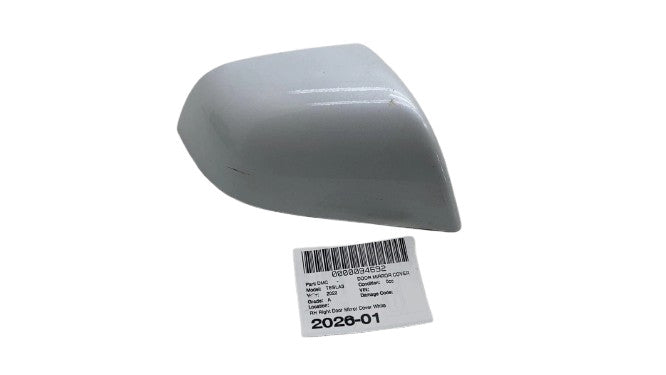 ⭕ 2017-2025 Model 3 Right Door Mirror Cover Skull Cap RH White PPSW 10