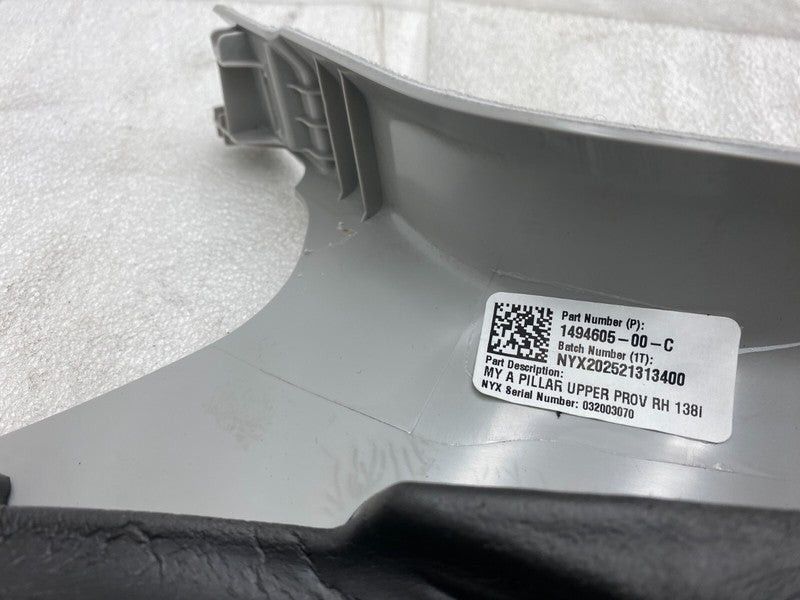 149460400C ⭕ 20-23 Model Y Front Left & Right A-Pillar Upper Trim 1494604-00-C/1494605-00-C