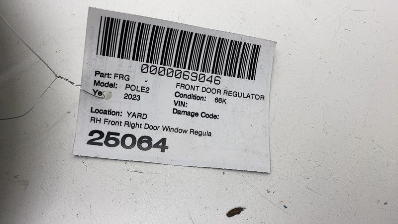 30747092 ⭕ 2021-2023 Polestar 2 PS2 Front Right Door Window Regulator & Carrier 30747092