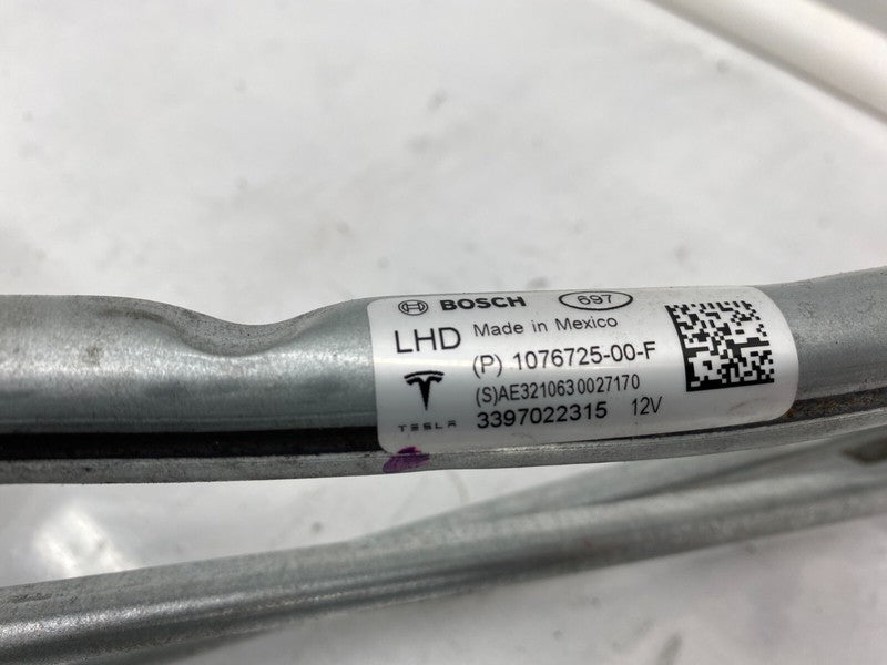 1076725 00 F ⭕ 2019-2023 Tesla Model 3 M3 Front Windshield Wiper Linkage & Motor 1076725-00-F