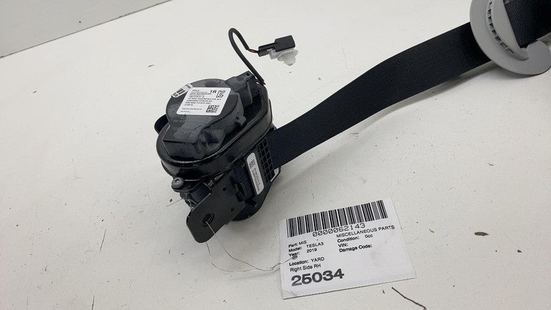 108127901G ⭕ 2017-2023 Tesla Model 3 Front Right 1st Row Seat Belt & Retractor 1081279-01-G