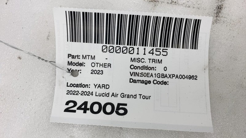 ⭕ 22-24 Lucid Air Grand Touring Trim Panel Alcantara w/ Neon Light P11