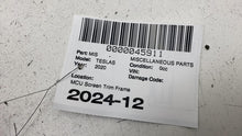 ⭕ 12-20 Model S X Media Control Touch Screen Trim w/ Hazard Switch 1095082-00-C