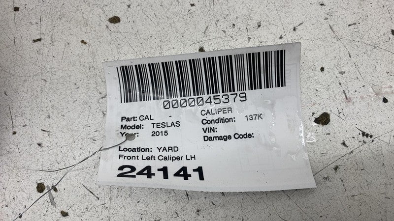 2012-2020 Tesla Model S Front Driver Side Caliper Red w/ Brake Hose Li