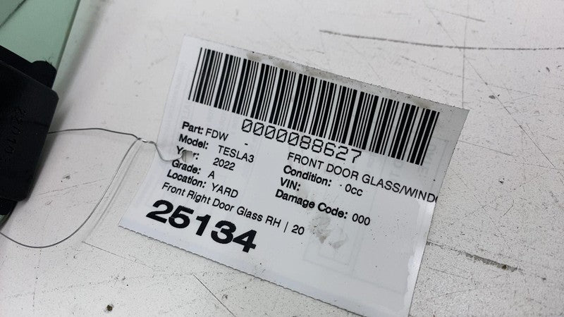 ⭕ 2021-2023 Tesla Model 3 Front Passenger Door Window Glass Right (Dou