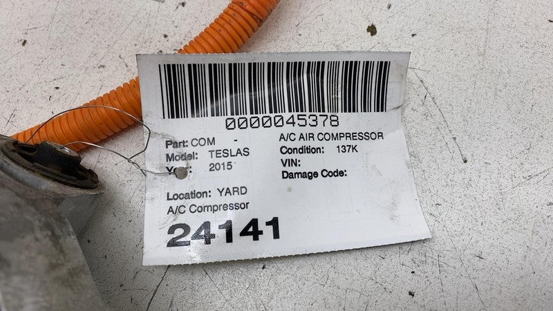 2012-2015 Tesla Model S HVCC Electric Air Conditioning A/C Compressor Pump Assy