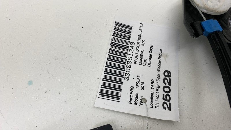 109662101F ⭕ 2017-2023 Tesla Model 3 Front Right Door Window Regulator & Motor 1096621-10-F