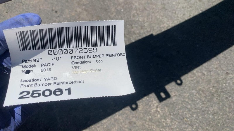 68234255AB ⭕ 17-20 Chrysler Pacifica Front Bumper Reinforcement Impact Beam Bar 68234255AB