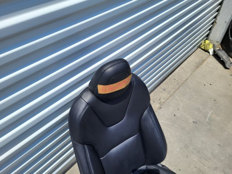 ⭕ 17-22 Tesla Model 3 Y Front Passenger Side 1st Row Seat Leather Black Right RH