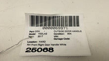 ⭕ 16-20 Model S Front Right Exterior Door Handle Outer White - PPSW 1071881-00-A