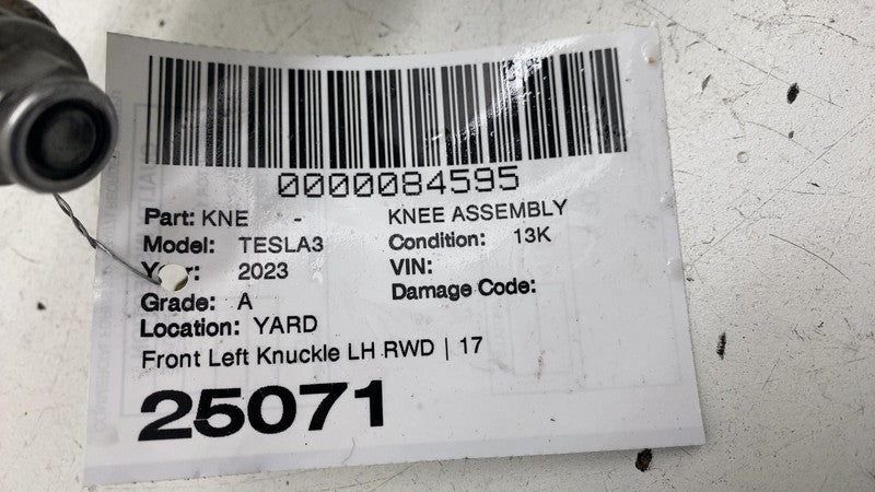 ⭕ 17-23 Tesla Model 3 Front Left Spindle Knuckle & Dust Shield LH 1044