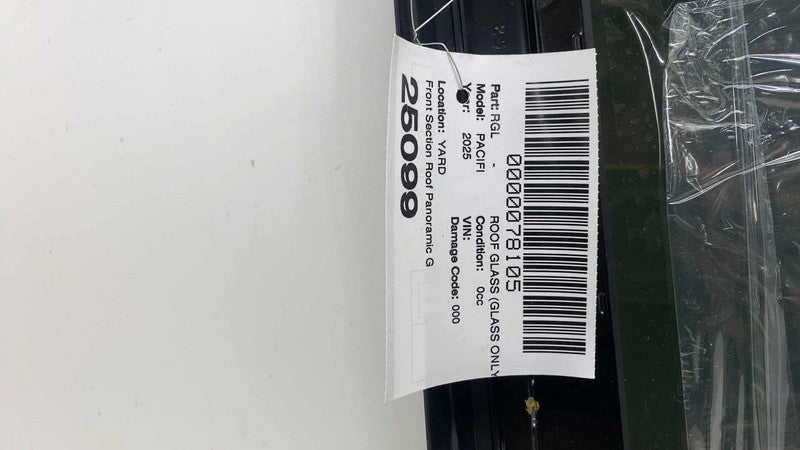 E4 43R-000073 ⭕ 2024-2025 Chrysler Pacifica Front Section Roof Panoramic Glass Assembly