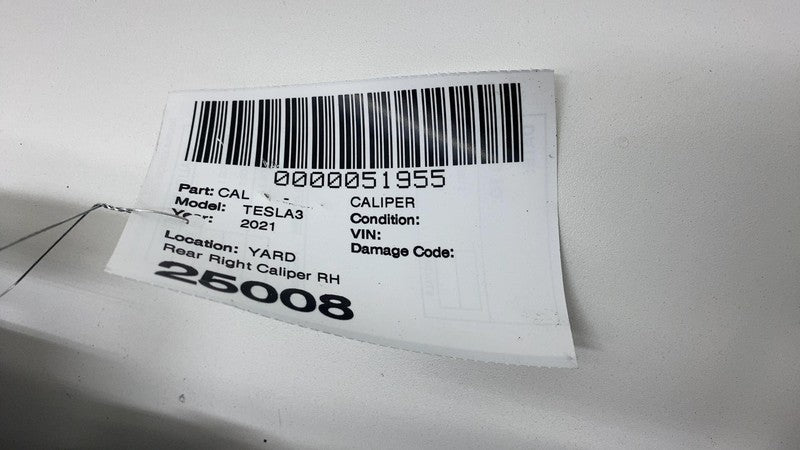 ⭕ 2017-2025 Tesla Model 3 Rear Right Caliper + Brake Hose Line BASE 10