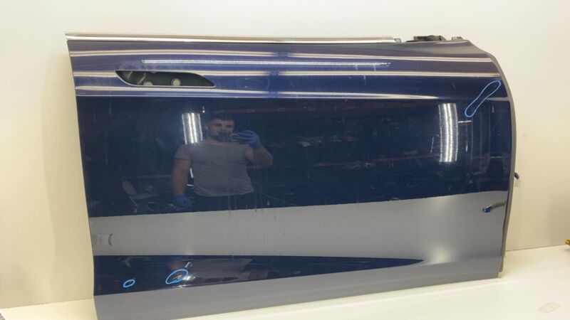 2012-2015 Tesla Model S Front Passenger Side Door Shell Panel Right RH Blue PMMB