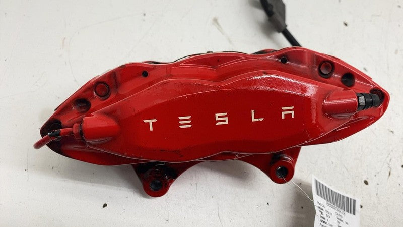 ⭕2016-2020 Tesla Model X Front Caliper w/ Brake Hose Line Right Red 10