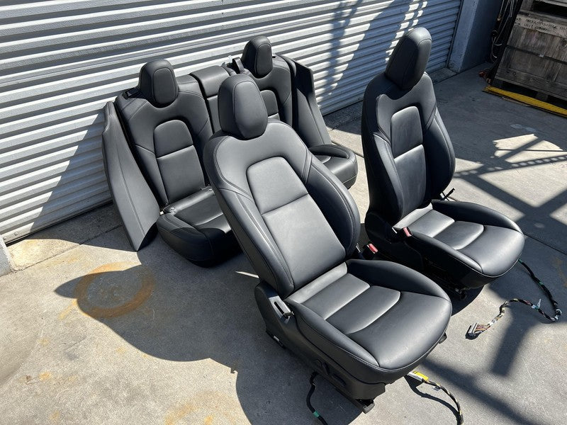 1552127-00-A ⭕ 2017-2023 Tesla Model 3 Front Left & Right Bucket & Rear Bench Seat + Bolster