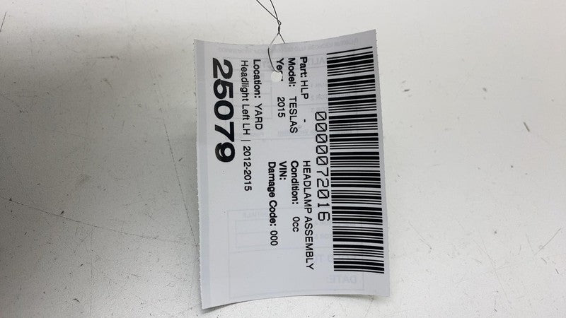 6005906-00-D ⭕ 12-15 Model S Driver Side Headlamp LED Xenon HID Headlight Left 6005906-00-D