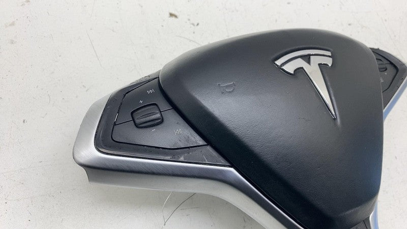 ⭕ 12-15 Model S MS Steering Wheel Airbag w/ Control Switch & Bezel 102