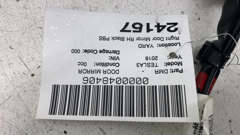 ⭕ 17-20 Tesla Model 3 Front Right Exterior Rear View Door Mirror RH Bl