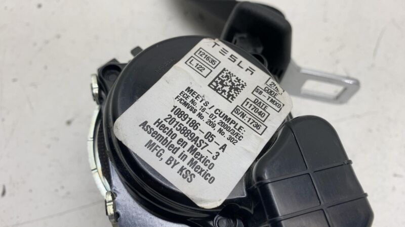 1089186-05-A 16-20 Model X Rear 2nd Row Seat Left or Right Seat Belt & Retractor 1089186-05-A