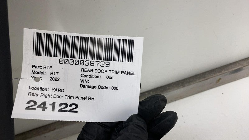 PT00001252 ⭕ 2022-2024 Rivian R1T R1S Rear Side Door Panel Trim Card Cover Right PT00001252