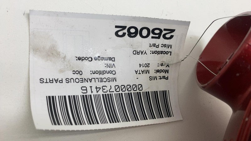 ⭕ 09-15 Mazda MX-5 Miata Right Exterior Rear View Door Mirror Cap Cover Red 41G