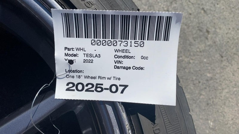 ⭕ 21-23 Model 3 M3 Wheel Rim 18x8.5J +40MM w/ Michelin 235/45 R18 1044